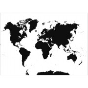 Världen svartvit poster 70x50cm